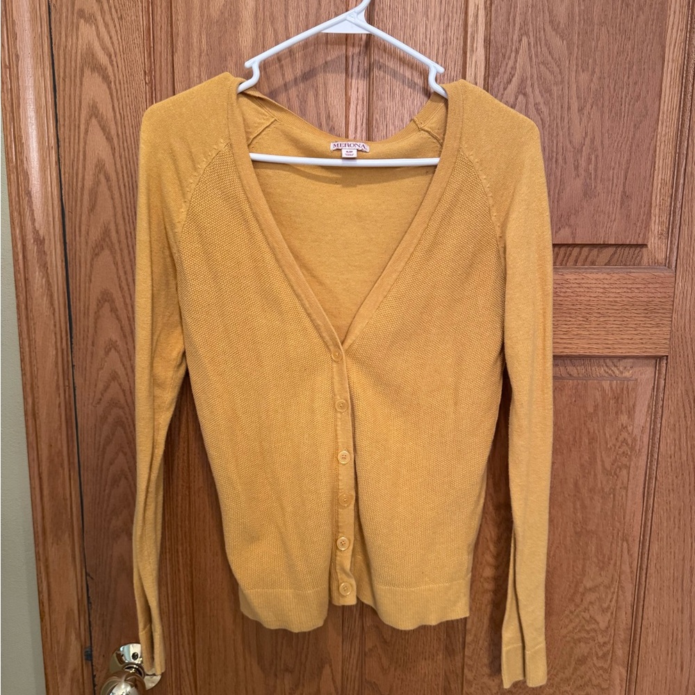Merona Mustard Cardigan Sweater